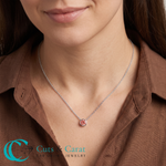 Load image into Gallery viewer, Fancy Lab Diamond Colored Round Bezel Solitaire Pendant