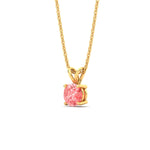 Load image into Gallery viewer, 1-ct-four-prong-fancy-lab-grown-round-vived-pink-stone-pendant-in-yellow-gold-fdpd10535rogvpinkangle2-1.00ct-nl-yg.jpg?v=1785490216