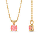 Load image into Gallery viewer, 1-ct-four-prong-fancy-lab-grown-round-vived-pink-stone-pendant-in-yellow-gold-fdpd10535rogvpinkangle3-1.00ct-nl-yg.jpg?v=1785490216