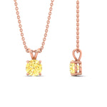Load image into Gallery viewer, 1-ct-four-prong-fancy-lab-grown-round-vived-yellow-stone-pendant-in-rose-gold-fdpd10535rogvyellowangle3-1.00ct-nl-rg.jpg?v=1785490602