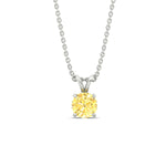 Load image into Gallery viewer, 1-ct-four-prong-fancy-lab-grown-round-vived-yellow-stone-pendant-in-white-gold-fdpd10535rogvyellowangle1-1.00ct-nl-wg.jpg?v=1785490602