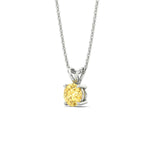 Load image into Gallery viewer, 1-ct-four-prong-fancy-lab-grown-round-vived-yellow-stone-pendant-in-white-gold-fdpd10535rogvyellowangle2-1.00ct-nl-wg.jpg?v=1785490602