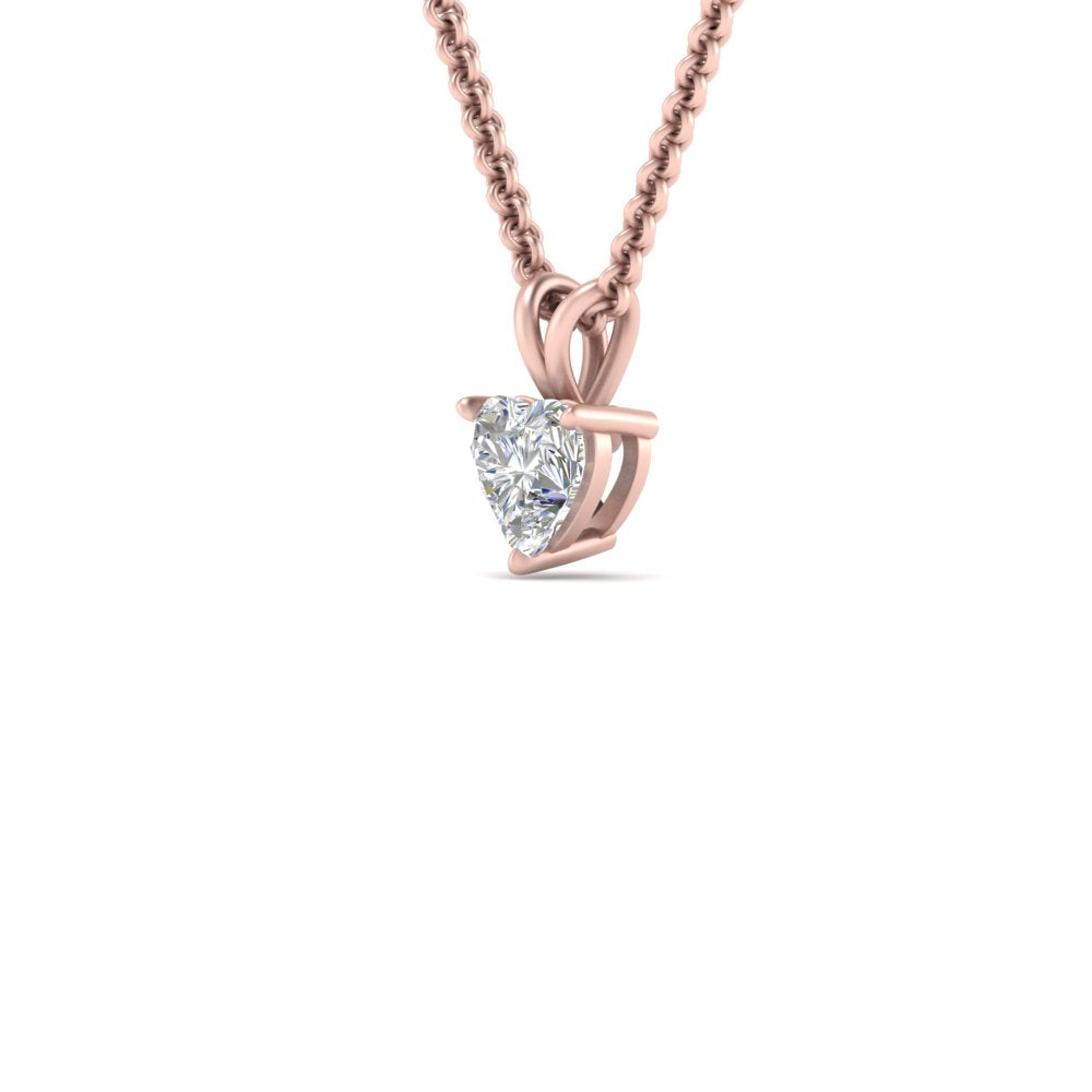 Heart Lab Diamond Solitaire Pendant For Women
