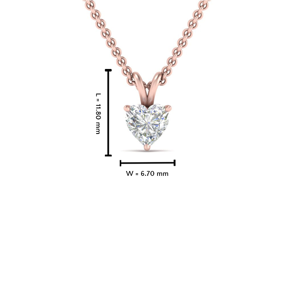 Heart Lab Diamond Solitaire Pendant For Women