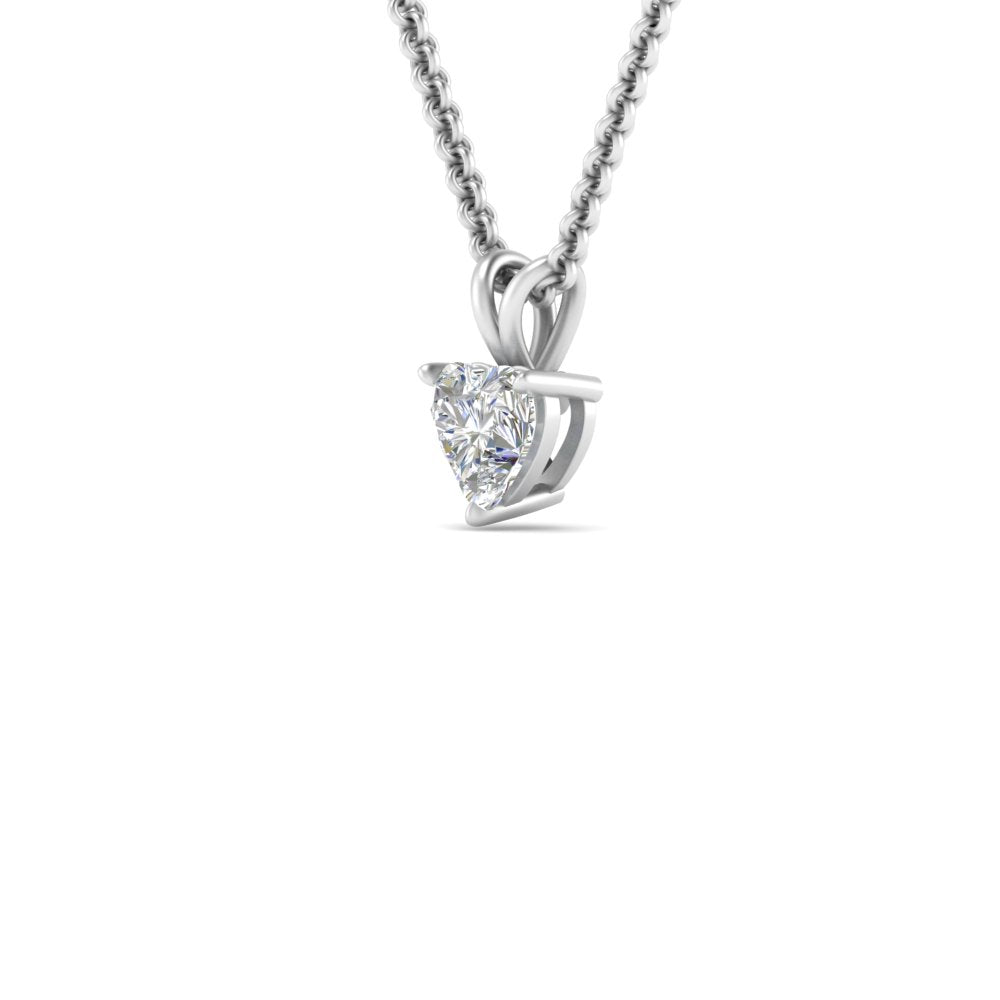 Heart Lab Diamond Solitaire Pendant For Women