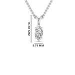 Load image into Gallery viewer, Marquise Lab Diamond Solitaire Pendant For Women 14K Gold
