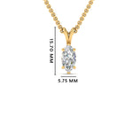 Load image into Gallery viewer, Marquise Lab Diamond Solitaire Pendant For Women 14K Gold
