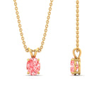 Load image into Gallery viewer, 1-ct-oval-shaped-fancy-lab-grown-vived-pink-stone-pendant-in-yellow-gold-fdpd8469ovgvpinkangle3-1.00ct-nl-yg.jpg