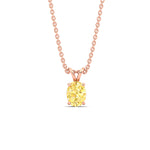 Load image into Gallery viewer, 1-ct-oval-shaped-fancy-lab-grown-vived-yellow-stone-pendant-in-rose-gold-fdpd8469ovgvyellowangle1-1.00ct-nl-rg.jpg