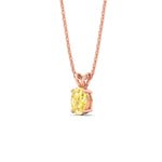 Load image into Gallery viewer, 1-ct-oval-shaped-fancy-lab-grown-vived-yellow-stone-pendant-in-rose-gold-fdpd8469ovgvyellowangle2-1.00ct-nl-rg.jpg