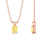 Load image into Gallery viewer, 1-ct-oval-shaped-fancy-lab-grown-vived-yellow-stone-pendant-in-rose-gold-fdpd8469ovgvyellowangle3-1.00ct-nl-rg.jpg