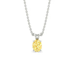 Load image into Gallery viewer, 1-ct-oval-shaped-fancy-lab-grown-vived-yellow-stone-pendant-in-white-gold-fdpd8469ovgvyellowangle1-1.00ct-nl-wg.jpg