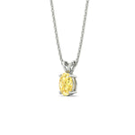 Load image into Gallery viewer, 1-ct-oval-shaped-fancy-lab-grown-vived-yellow-stone-pendant-in-white-gold-fdpd8469ovgvyellowangle2-1.00ct-nl-wg.jpg
