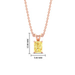 Load image into Gallery viewer, 1-ct-radiant-cut-fancy-lab-grown-vived-yellow-solitaire-necklace-in-rose-gold-fdpd8469ragvyellowangle1-1.00ct-nl-rg-hw.jpg