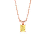 Load image into Gallery viewer, 1-ct-radiant-cut-fancy-lab-grown-vived-yellow-solitaire-necklace-in-rose-gold-fdpd8469ragvyellowangle1-1.00ct-nl-rg.jpg
