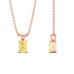 Load image into Gallery viewer, 1-ct-radiant-cut-fancy-lab-grown-vived-yellow-solitaire-necklace-in-rose-gold-fdpd8469ragvyellowangle3-1.00ct-nl-rg.jpg