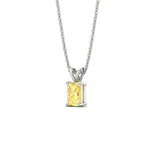 Load image into Gallery viewer, 1-ct-radiant-cut-fancy-lab-grown-vived-yellow-solitaire-necklace-in-white-gold-fdpd8469ragvyellowangle2-1.00ct-nl-wg.jpg