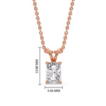 Load image into Gallery viewer, Radiant Fancy Lab Diamond Solitaire Colored Stone Pendant