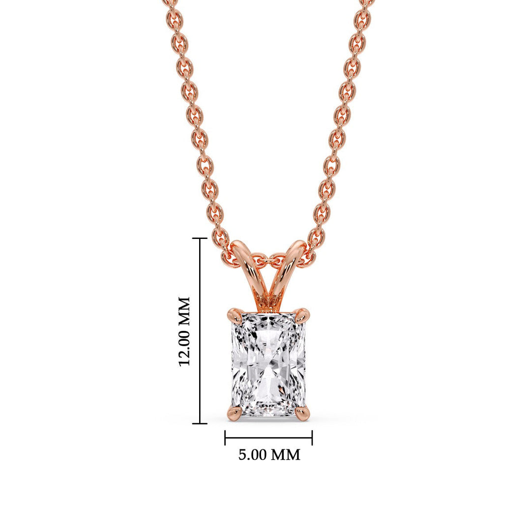 Radiant Fancy Lab Diamond Solitaire Colored Stone Pendant