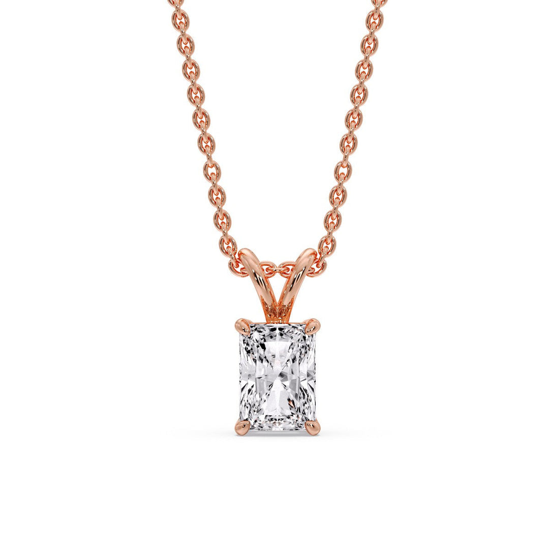 Radiant Fancy Lab Diamond Solitaire Colored Stone Pendant