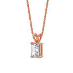 Load image into Gallery viewer, Radiant Fancy Lab Diamond Solitaire Colored Stone Pendant