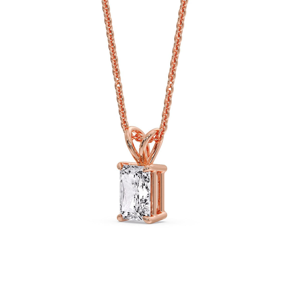 Radiant Fancy Lab Diamond Solitaire Colored Stone Pendant