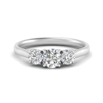 Load image into Gallery viewer, 1 Carat Lab Grown Diamond 3 Stone Engagement Ring 14K White Gold
