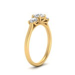 Load image into Gallery viewer, 1 Carat Lab Grown Diamond 3 Stone Engagement Ring 14K Yellow Gold
