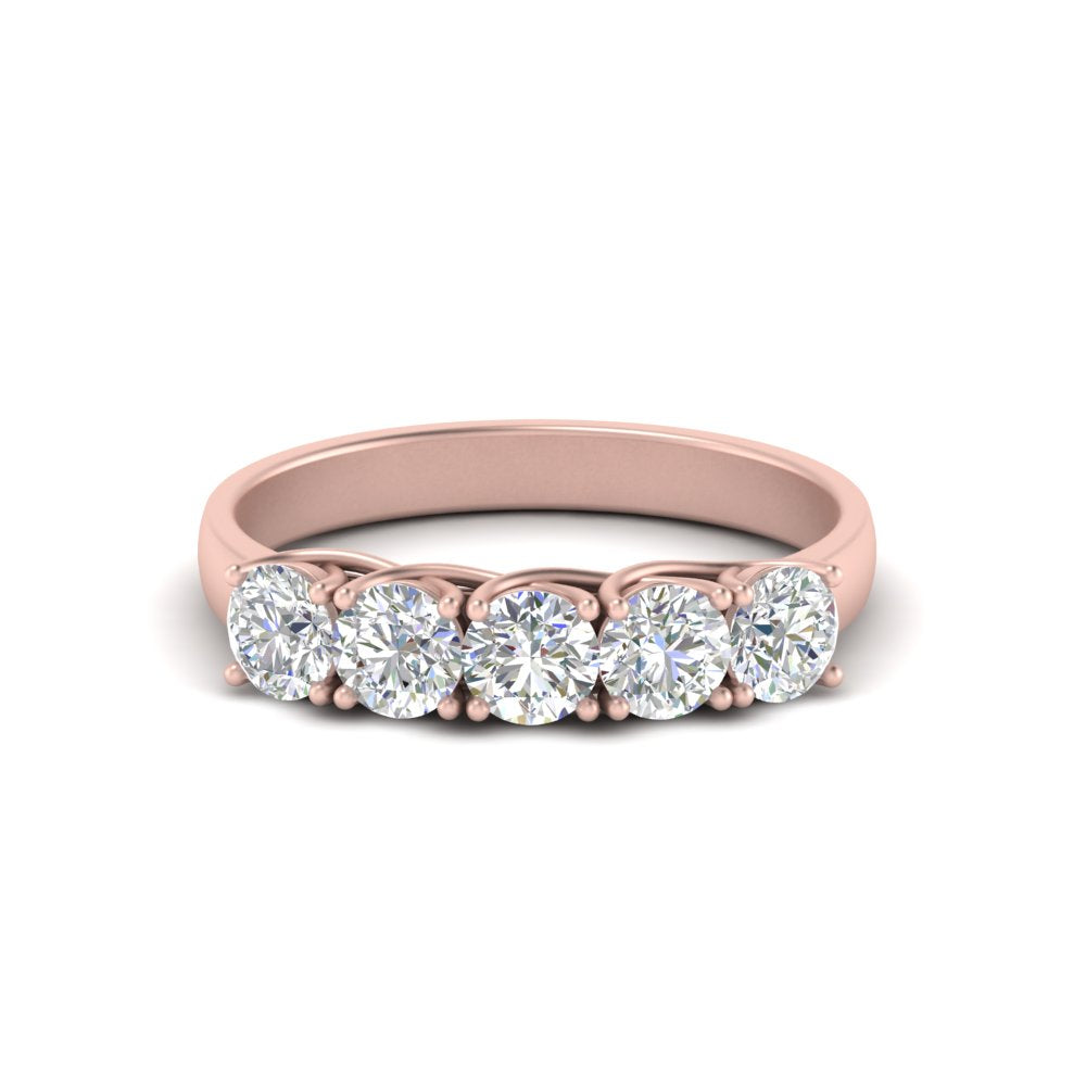 Trellis Five Stone Lab Diamond Band 14K Gold