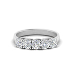 Load image into Gallery viewer, Trellis Five Stone Lab Diamond Band 14K Gold
