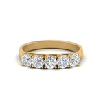 Load image into Gallery viewer, Trellis Five Stone Lab Diamond Band 14K Gold
