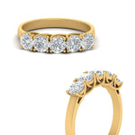 Load image into Gallery viewer, Trellis Five Stone Lab Diamond Band 14K Gold
