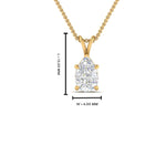 Load image into Gallery viewer, Pear Lab Diamond Solitaire Pendant For Women 14K Gold
