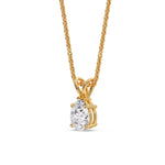 Load image into Gallery viewer, Color Lab Fancy Pear Shaped Diamond Solitaire Pendant