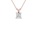 Load image into Gallery viewer, Princess Cut Lab Diamond Solitaire Pendant For Women 14K Gold
