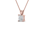 Load image into Gallery viewer, Princess Cut Lab Diamond Solitaire Pendant For Women 14K Gold
