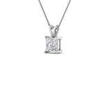 Load image into Gallery viewer, Princess Cut Lab Diamond Solitaire Pendant For Women 14K Gold
