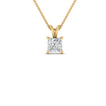 Load image into Gallery viewer, Princess Cut Lab Diamond Solitaire Pendant For Women 14K Gold
