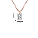 Load image into Gallery viewer, 0.25 Ctw To 1 Ctw Radiant Lab Diamond Solitaire Pendant For Women 14K Gold
