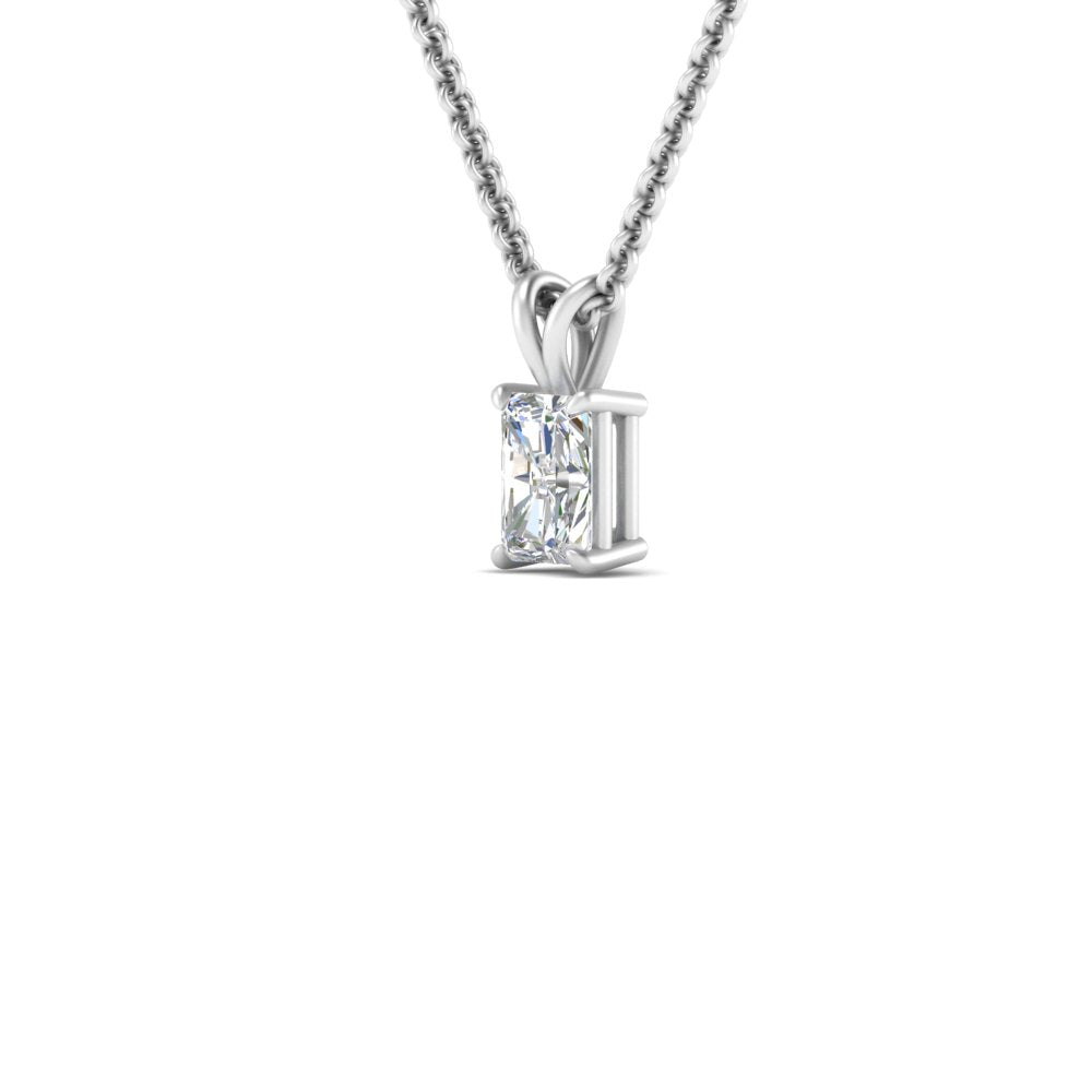 0.25 Ctw To 1 Ctw Radiant Lab Diamond Solitaire Pendant For Women 14K Gold
