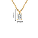 Load image into Gallery viewer, 0.25 Ctw To 1 Ctw Radiant Lab Diamond Solitaire Pendant For Women 14K Gold
