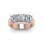 Load image into Gallery viewer, Five Stone Emerald Cut Lab Diamond Ring 14K Gold
