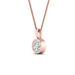 Load image into Gallery viewer, Round Lab Diamond Bezel Solitaire Pendant For Women
