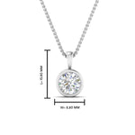 Load image into Gallery viewer, Round Lab Diamond Bezel Solitaire Pendant For Women
