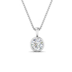 Load image into Gallery viewer, Round Lab Diamond Bezel Solitaire Pendant For Women
