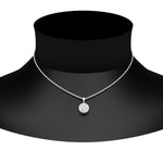 Load image into Gallery viewer, Round Lab Diamond Bezel Solitaire Pendant For Women
