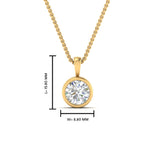 Load image into Gallery viewer, Round Lab Diamond Bezel Solitaire Pendant For Women
