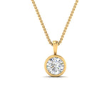 Load image into Gallery viewer, Round Lab Diamond Bezel Solitaire Pendant For Women
