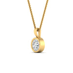 Load image into Gallery viewer, Round Lab Diamond Bezel Solitaire Pendant For Women
