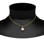 Load image into Gallery viewer, Round Lab Diamond Bezel Solitaire Pendant For Women
